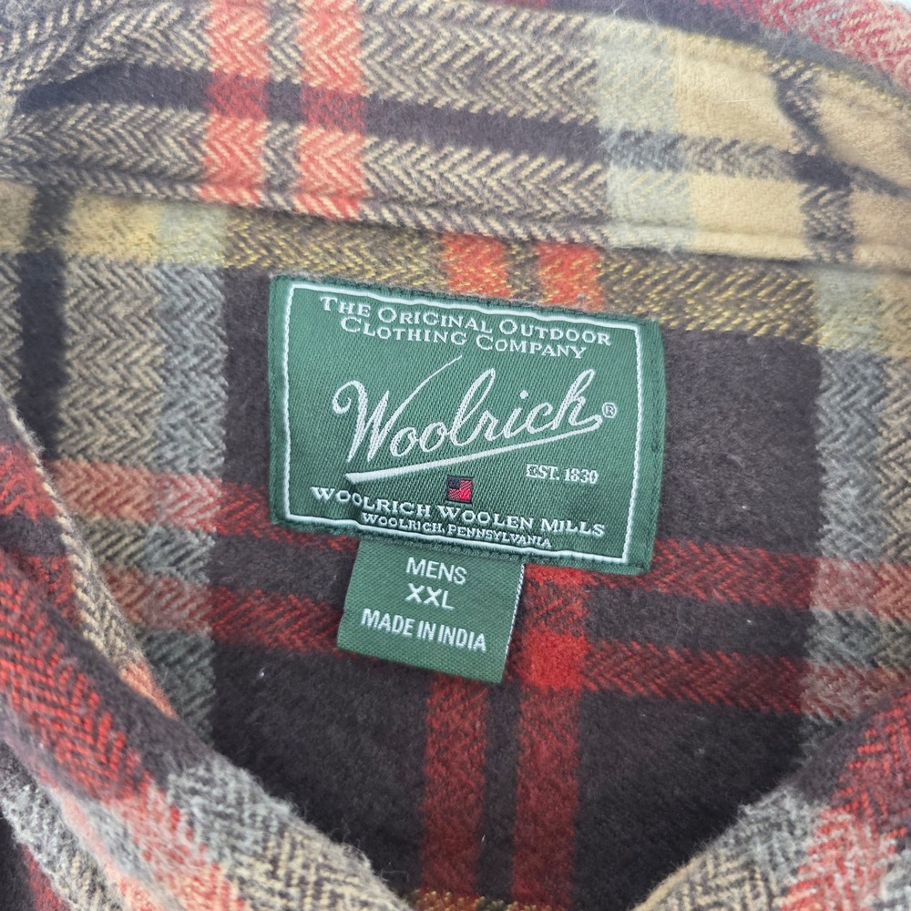 Woolrich Oxbow Bend Flannel 6111 Heavyweight Cotton Men's XXL Button Long Sleeve - Picture 3 of 11